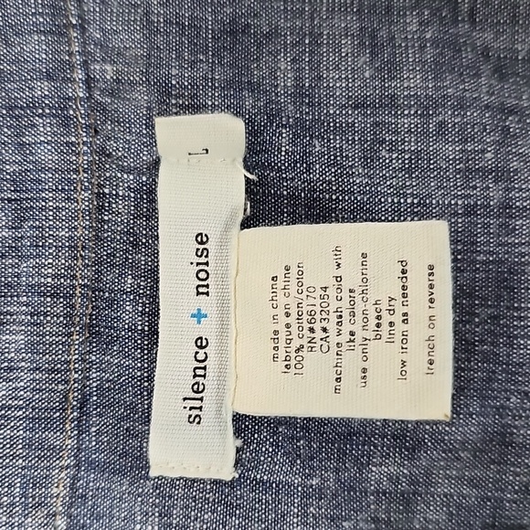 Silence + Noise Blue Button-Up Romper - Picture 2 of 7